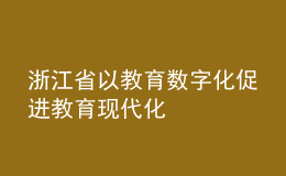 浙江省以教育數(shù)字化促進(jìn)教育現(xiàn)代化