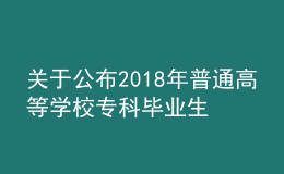 關(guān)于公布2018年普通高等學(xué)校?？飘厴I(yè)生升入本科階段學(xué)習(xí)招生計劃的通知