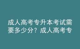 成人高考專(zhuān)升本考試需要多少分？成人高考專(zhuān)升本難不難？