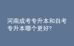 河南成考專升本和自考專升本哪個更好?