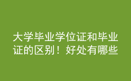 大學(xué)畢業(yè)學(xué)位證和畢業(yè)證的區(qū)別！好處有哪些？ 