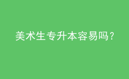 美術(shù)生專升本容易嗎？ 