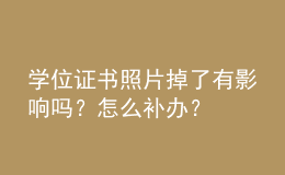 學位證書照片掉了有影響嗎？怎么補辦？ 