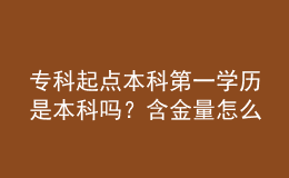 ?？破瘘c(diǎn)本科第一學(xué)歷是本科嗎？含金量怎么樣？