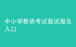 中小學教資考試面試報名入口