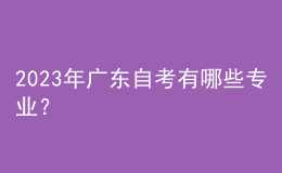 2023年廣東自考有哪些專業(yè)？ 