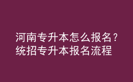 河南專(zhuān)升本怎么報(bào)名？統(tǒng)招專(zhuān)升本報(bào)名流程