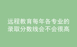 遠程教育每年各專業(yè)的錄取分數(shù)線會不會很高呢