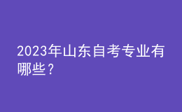 2023年山東自考專業(yè)有哪些？ 