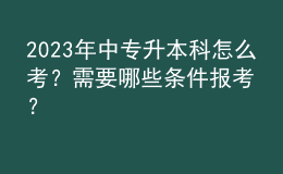 2023年中專升本科怎么考？需要哪些條件報(bào)考？ 
