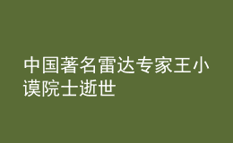 中國著名雷達專家王小謨院士逝世