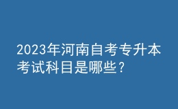 2023年河南自考專升本考試科目是哪些？如何做好專業(yè)規(guī)劃？