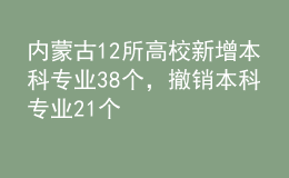 內(nèi)蒙古12所高校新增本科專業(yè)38個(gè)，撤銷本科專業(yè)21個(gè)