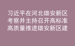 習(xí)近平在河北雄安新區(qū)考察并主持召開高標(biāo)準(zhǔn)高質(zhì)量推進(jìn)雄安新區(qū)建設(shè)座談會(huì)