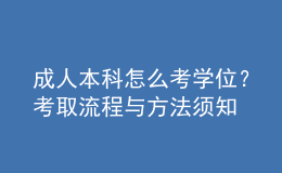 成人本科怎么考學(xué)位？考取流程與方法須知