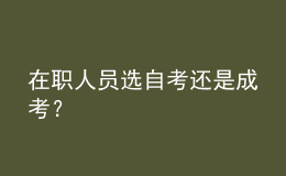 在職人員選自考還是成考？