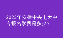 2023年安徽中央電大中專報(bào)名學(xué)費(fèi)是多少？