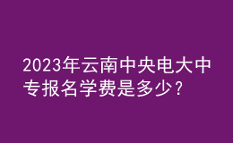 2023年云南中央電大中專報(bào)名學(xué)費(fèi)是多少？