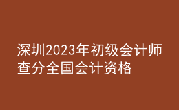 深圳2023年初級(jí)會(huì)計(jì)師查分全國(guó)會(huì)計(jì)資格評(píng)價(jià)網(wǎng)