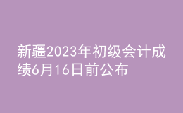 新疆2023年初級會計成績6月16日前公布