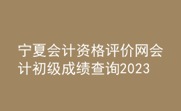 寧夏會(huì)計(jì)資格評價(jià)網(wǎng)會(huì)計(jì)初級成績查詢2023