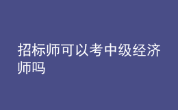 招標(biāo)師可以考中級經(jīng)濟(jì)師嗎