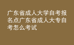 廣東省成人大學(xué)自考報(bào)名點(diǎn) 廣東省成人大專(zhuān)自考怎么考試 