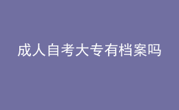成人自考大專有檔案嗎 
