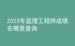 2023年監(jiān)理工程師成績?cè)谀睦锊樵? style=