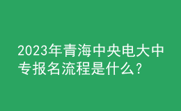 2023年青海中央電大中專報名流程是什么？