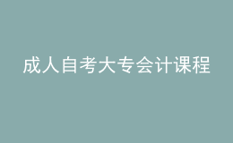 成人自考大專會計(jì)課程 