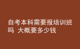 自考本科需要報(bào)培訓(xùn)班嗎 大概要多少錢(qián)