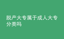 脫產(chǎn)大專屬于成人大專分類(lèi)嗎