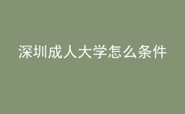 深圳成人大學怎么條件