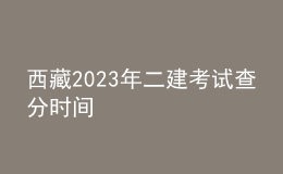 西藏2023年二建考試查分時間
