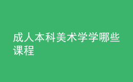 成人本科美術(shù)學(xué)學(xué)哪些課程