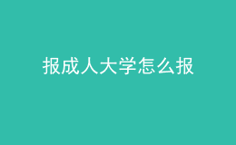 報成人大學(xué)怎么報
