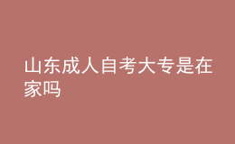 山東成人自考大專(zhuān)是在家嗎 
