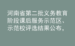 河南省第二批義務(wù)教育階段課后服務(wù)示范區(qū)、示范校評(píng)選結(jié)果公布，鄭州市二七區(qū)、鄭州市二七區(qū)隴西國(guó)際城小學(xué)入選