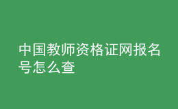 中國教師資格證網(wǎng)報名號怎么查