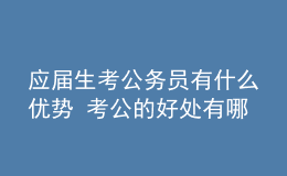 應(yīng)屆生考公務(wù)員有什么優(yōu)勢 考公的好處有哪些