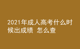 2021年成人高考什么時(shí)候出成績(jī) 怎么查分