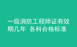 一級消防工程師證有效期幾年 各科合格標(biāo)準(zhǔn)是什么