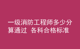 一級消防工程師多少分算通過 各科合格標(biāo)準(zhǔn)是什么