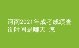 河南2021年成考成績查詢時(shí)間是哪天 怎么查