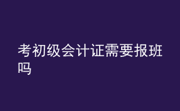 考初級(jí)會(huì)計(jì)證需要報(bào)班嗎