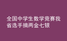 全國中學(xué)生數(shù)學(xué)競賽我省選手摘兩金七銀