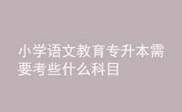 小學(xué)語文教育專升本需要考些什么科目