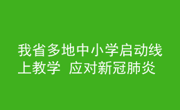 我省多地中小學啟動線上教學 應(yīng)對新冠肺炎疫情