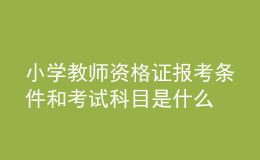 小學(xué)教師資格證報(bào)考條件和考試科目是什么
